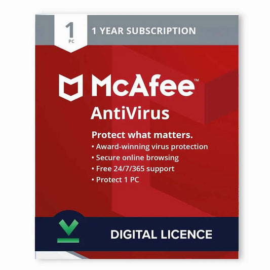 McAfee Antivirus 1Device 1Year